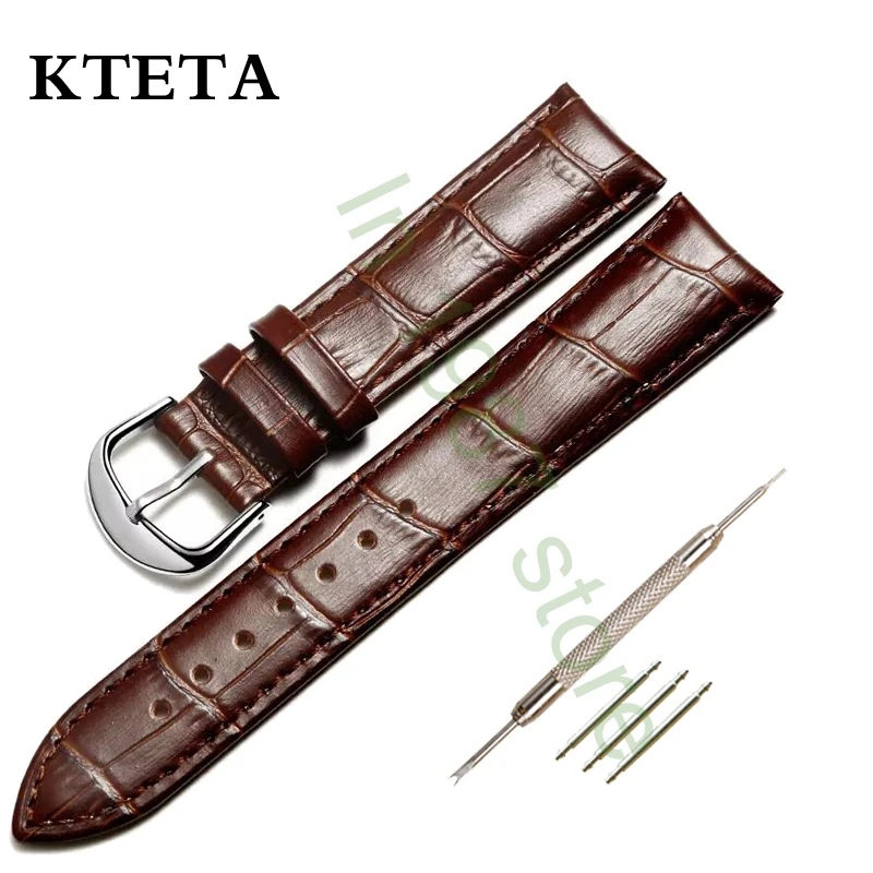 Бренд KTETA, топ кожаный ремешок для часов, деловой ремешок для часов, Модный повседневный ремешок для мужчин и женщин, наручный ремешок, Аксессуары для инструментов, 18 мм, 20 мм, 22 мм