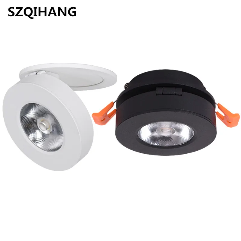 AC110V/AC220V 7W/10W/12W Recessed led down light COB LED Spot Lamp Dimmable Adjustable Ceiling Downlight