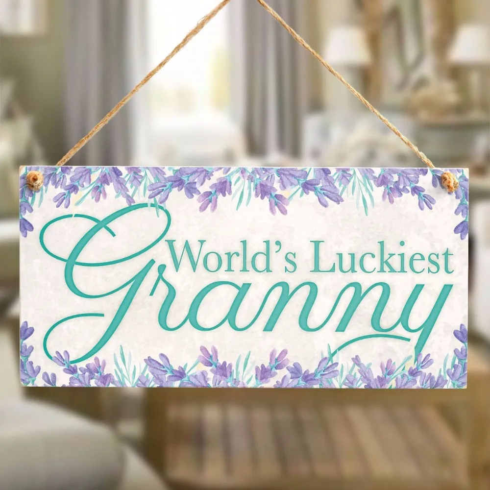Meijiafei World's Luckiest Granny красивый знак для Gran который является уникальным 10 &quotx