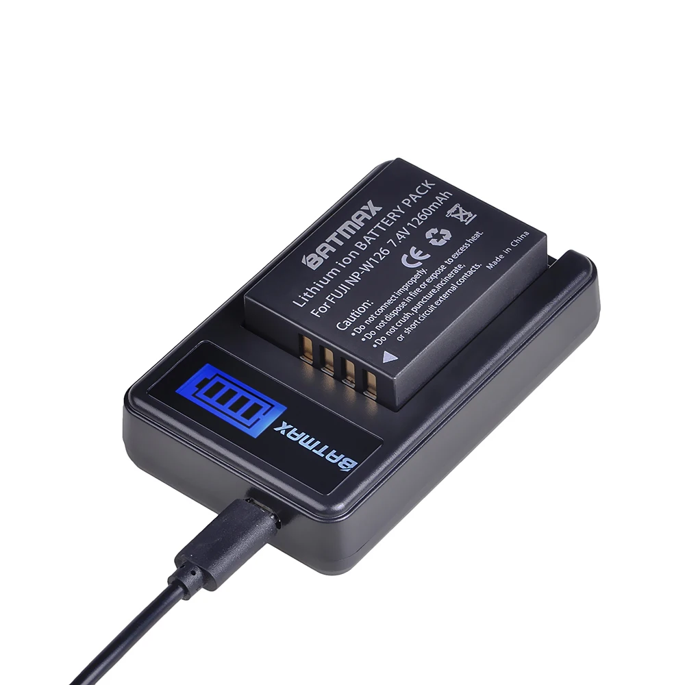 Зарядное устройство USB для Fuji зарядное с ЖК-дисплеем батареи NP W126 HS50 HS35 HS33 HS30 EXR XA1