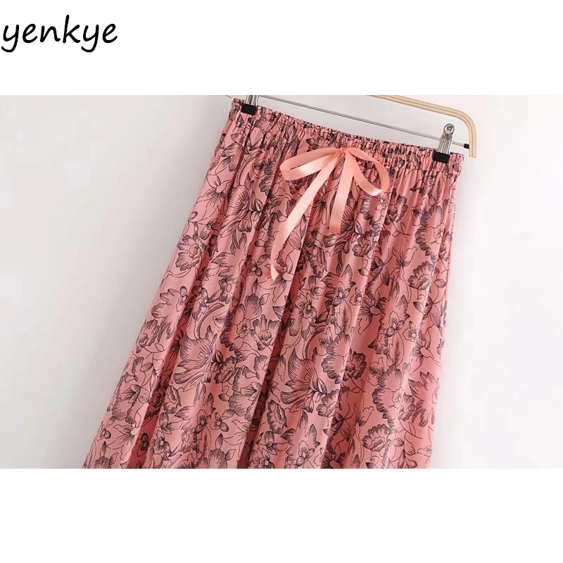 2018 пляжные летние юбки в стиле бохо Женская эластичная длинная юбка с высокой