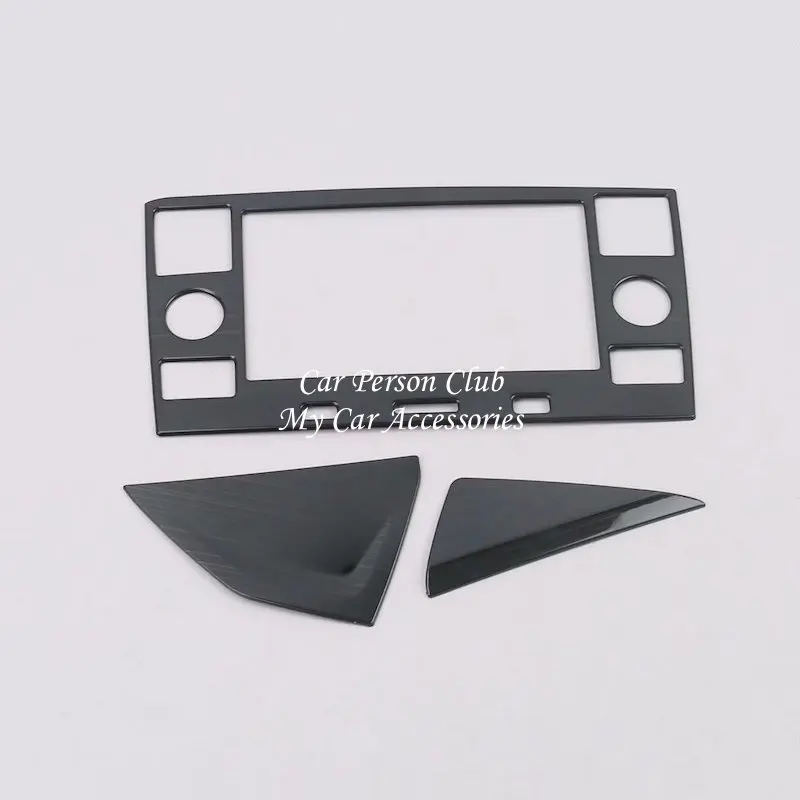 

For VW T-CROSS 2019 Stainless Steel Console Navigation Display Panel Frame Cover Central Sequins Stickers Trims Car Accessories