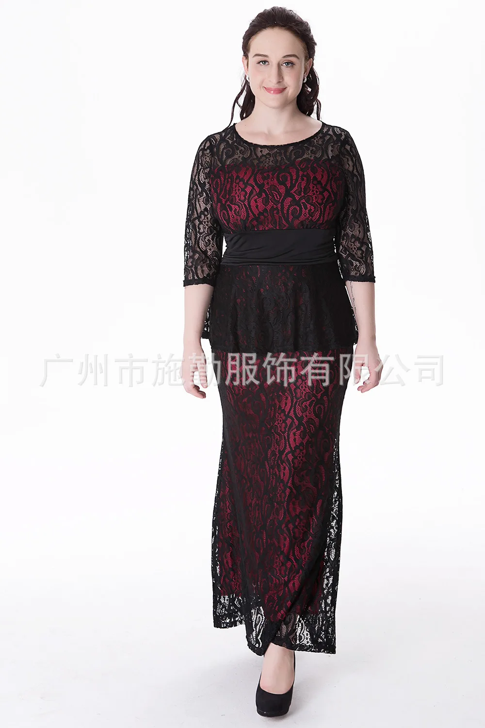 2017 Autumn Dress Rushed Real Solid A-line Ankle-length Vintage Empire Half O-neck Regular Robe Sexy Elegant Lace Dresses | Женская