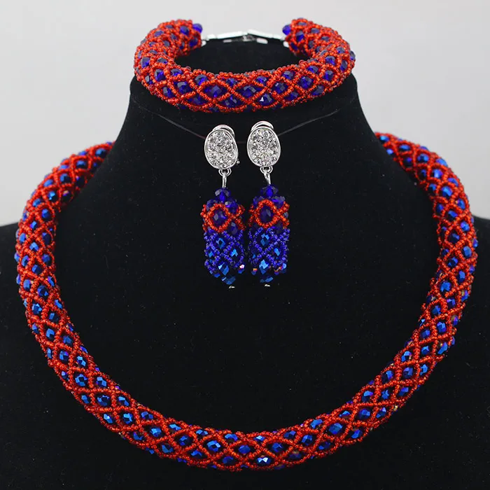 2017 Последние Фиолетовый и Серебряный Африканский Костюм Ювелирных Изделий