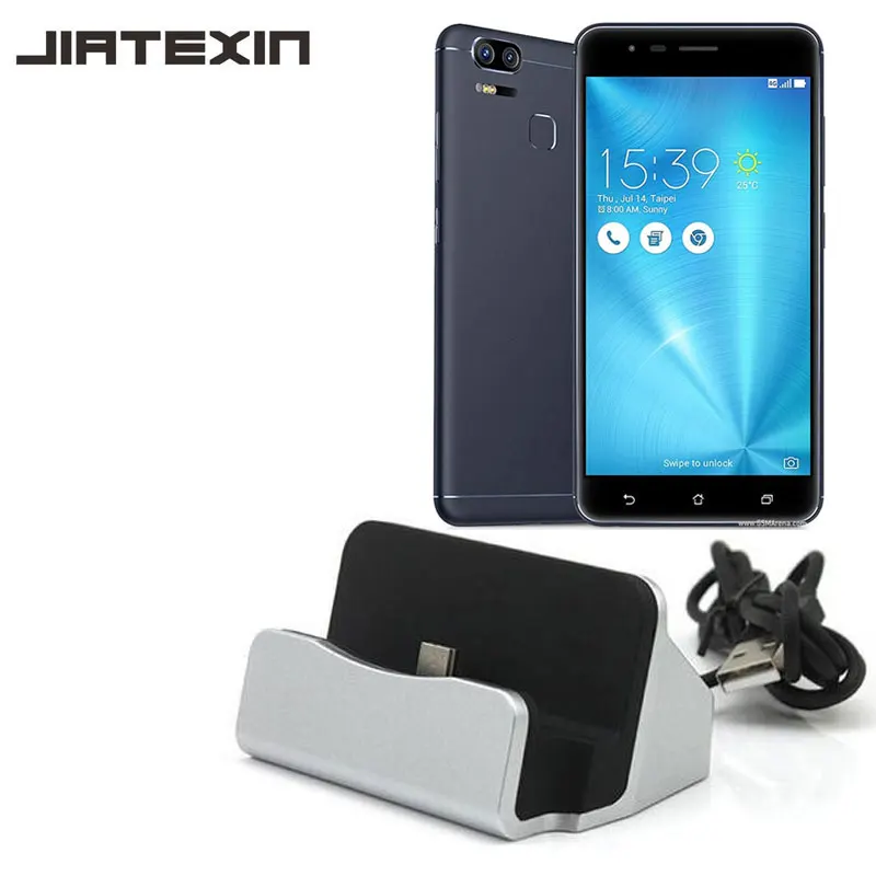 Док-станция для зарядки и синхронизации данных JIATEXIN USB кабель Type-C ASUS Zenfone V V520K/Zenfone