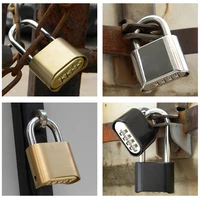 outdoor lock no key 4 digit combination coded padlock waterproof rustproof brass big size copper for fence warehouse door locks