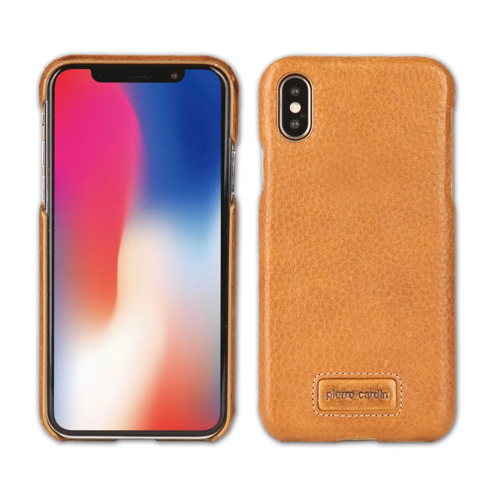 Pierre Cardin Роскошный ультра тонкий чехол из натуральной кожи для Apple iPhone XR/XS MAX чехол для телефона жесткий чехол