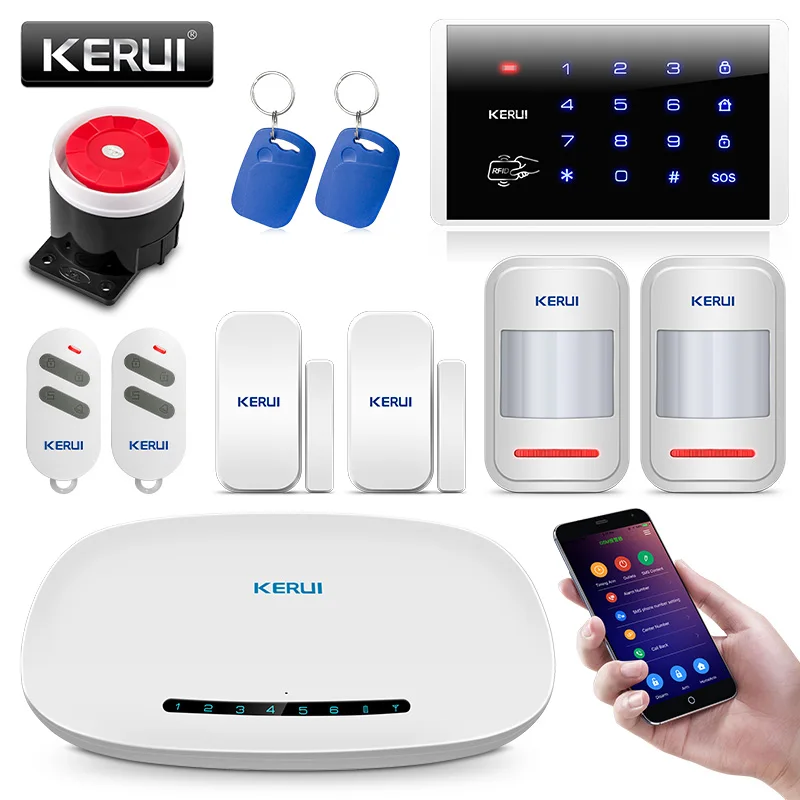 KERUI охранная домашняя GSM сигнализация IOS/Android приложение управление SMS Охранная с