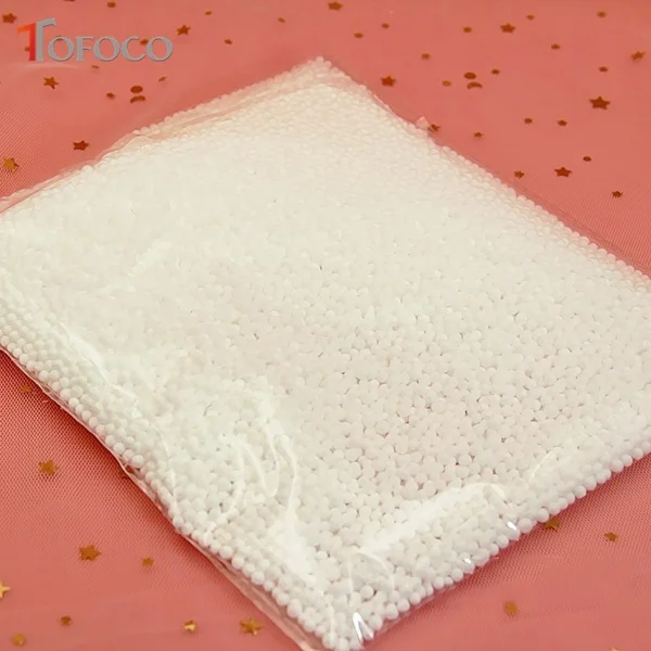 TOFOCO 1 упаковка DIY снежные частицы грязи аксессуары слизи шары маленькие крошечные пенопластовые бусины для плавок наполнитель для DIY поставки 2-4 мм - Цвет: Белый