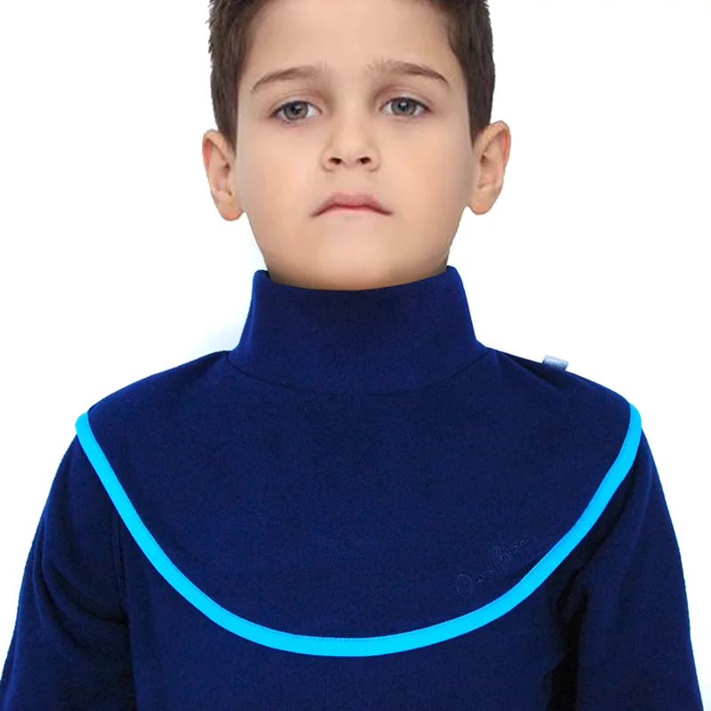 Дети термобелье Neckwarmer открытый теплые мальчики синие нагрудники шарф девушки нагрудники высокий воротник теплый ветер доказательство воротник 1511