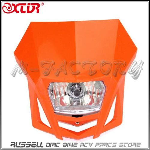 Orange Мотоциклетная передняя крышка фары фара обтекатель света для Honda CRF450 CRF250 FMX 650 XR KLX грязи питбайк - Цвет: Orange