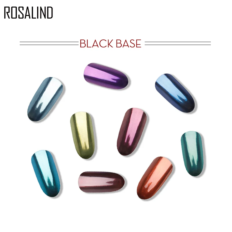 1 коробка для ногтей ROSALIND блестящий порошок пигмент пылезащитный маникюр