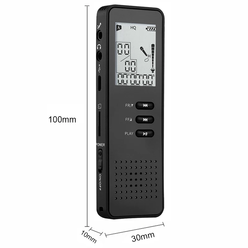 Лидер продаж цифровой диктофон ABGN 8 ГБ черный Профессиональный портативный Usb