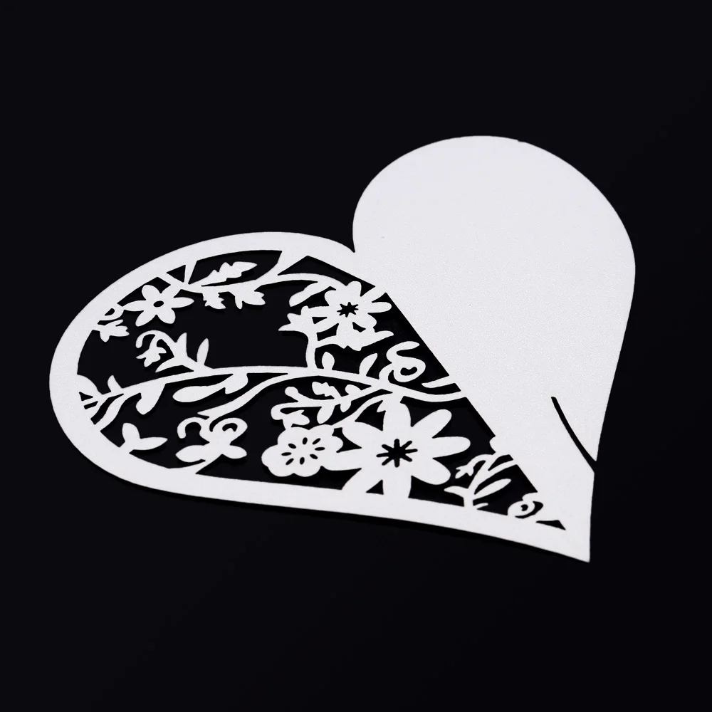 20 шт. романтический цветок резное сердце бокал для вина карточка желаемого стола