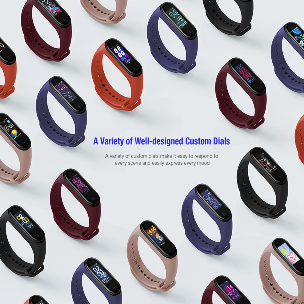 Оригинальный Смарт браслет Xiaomi Mi Band 4 AMOLED цветной сенсорный экран Bluetooth5.0