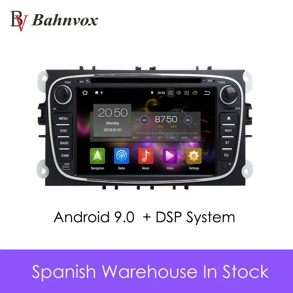 2 Din автомобильное радио Android 9 для FORD/Focus/S MAX/Mondeo/C MAX/Galaxy Автомобильный