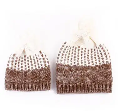 2 шт./комплект детские вязаные шапки-бини