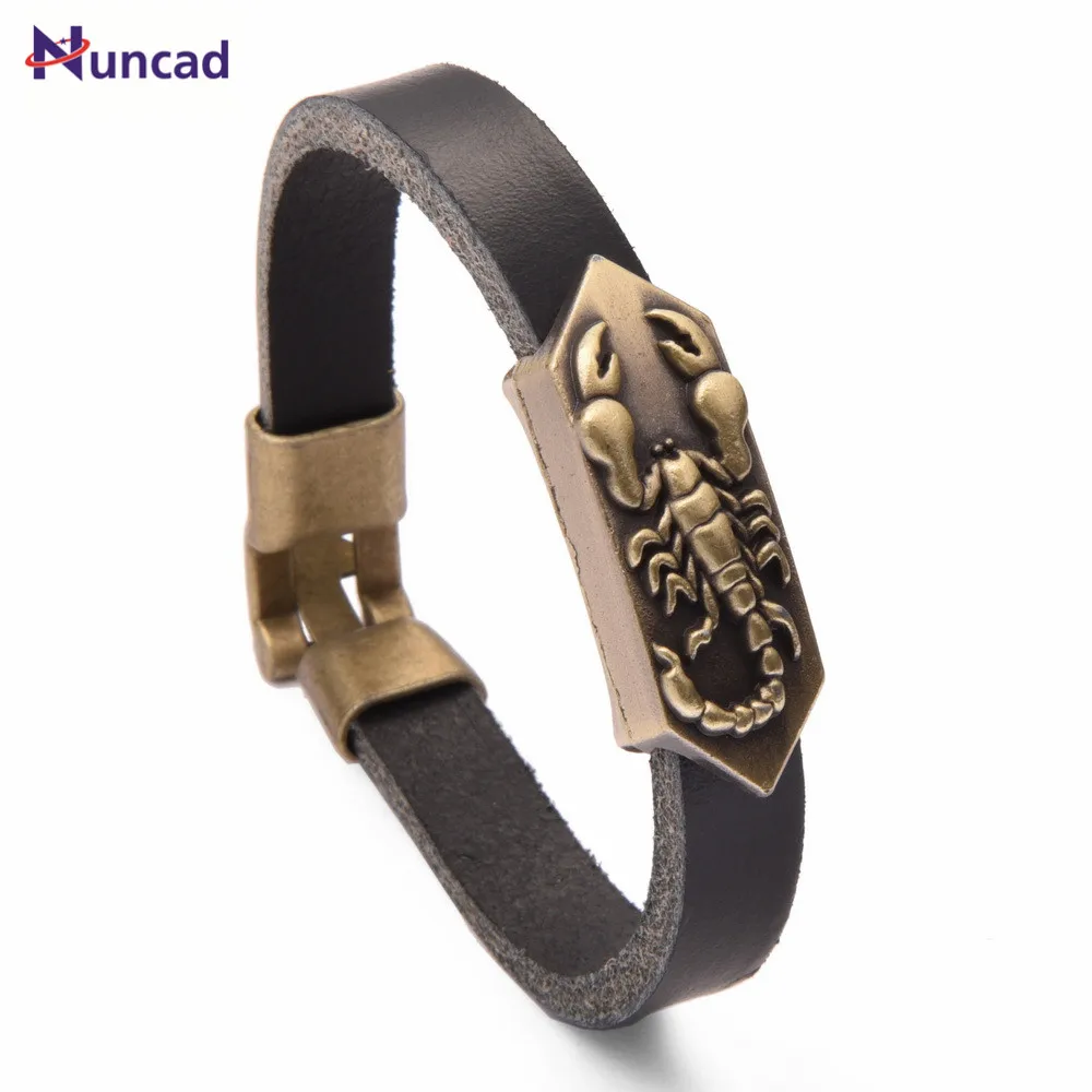 Мужские и женские браслеты-манжеты на руку винтажные браслеты в виде скорпиона