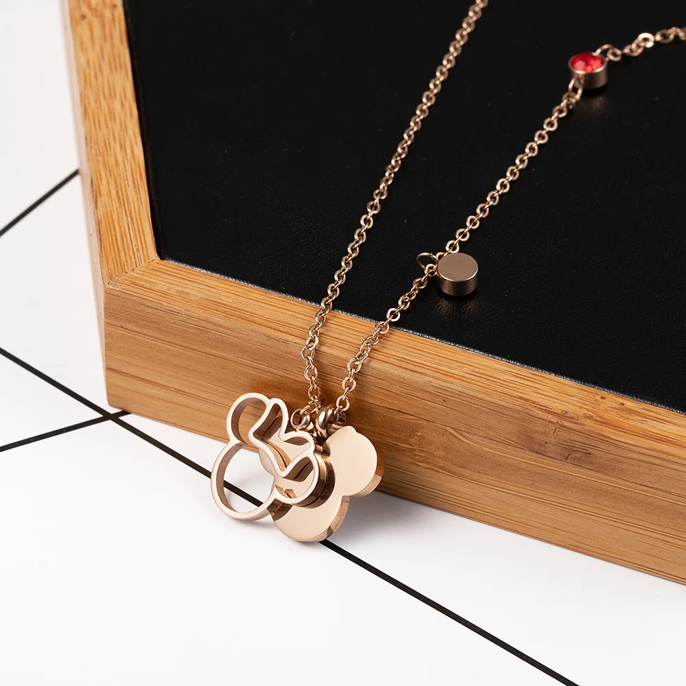 Disney с Микки Маусом Lady mouse кукла аксессуары ожерелье ювелирные женщины подарок Костюмы аксессуары кулон цепи