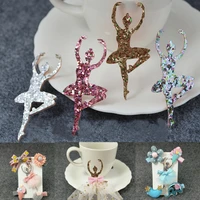 20pcslot 3 5x7 5cm ballet girls appliques for children hair accessories and diy kid patches