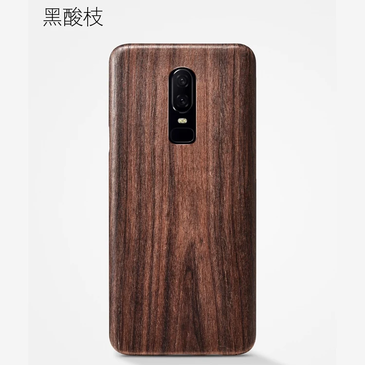Натуральный Деревянный чехол для телефона для OnePlus 6T 6, чехол, бамбук/орех/палисандр/Черное ледяное дерево/оболочка(настоящее дерево) OnePlus6T 1+ 6T 6 - Цвет: Black rosewood