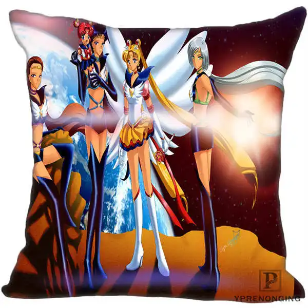 Square Pillowcases На Заказ Красивая наволочка Сейлор Мун Аниме квадратная молния наволочка(одна сторона) 180522-17-34 - Цвет: Square Pillowcases