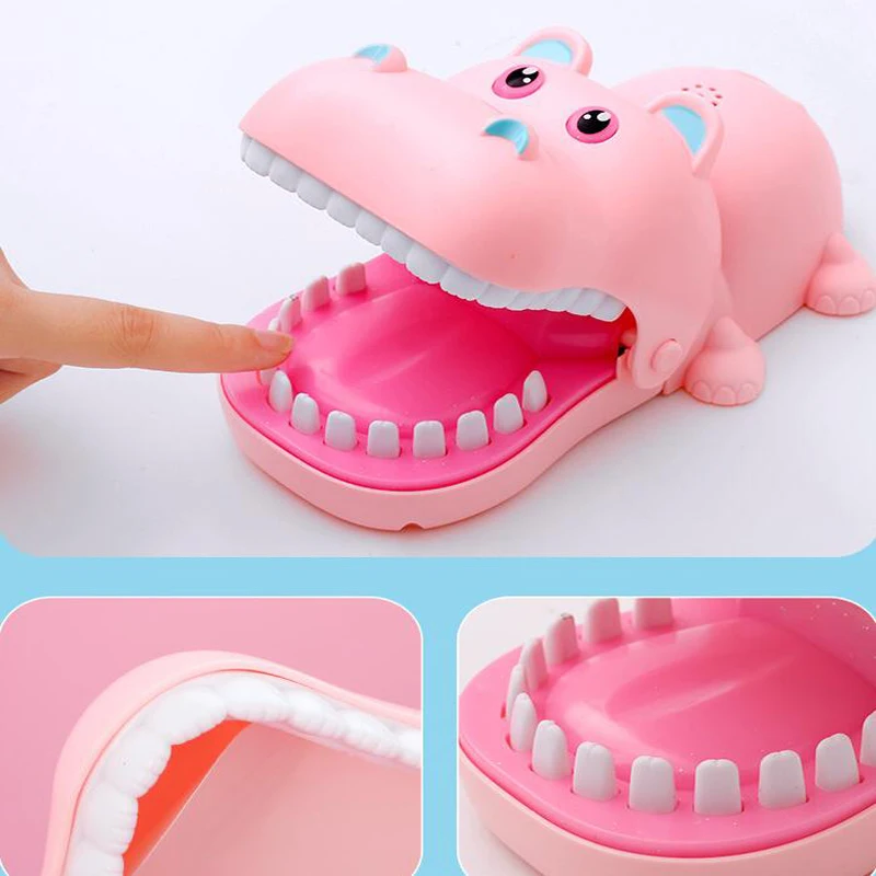 Large Crocodile Hippo Mouth Bite Finger Game Novelty Jokes Kids Funny Toys Simulation Biting Hand Pulling Teeth | Игрушки и хобби