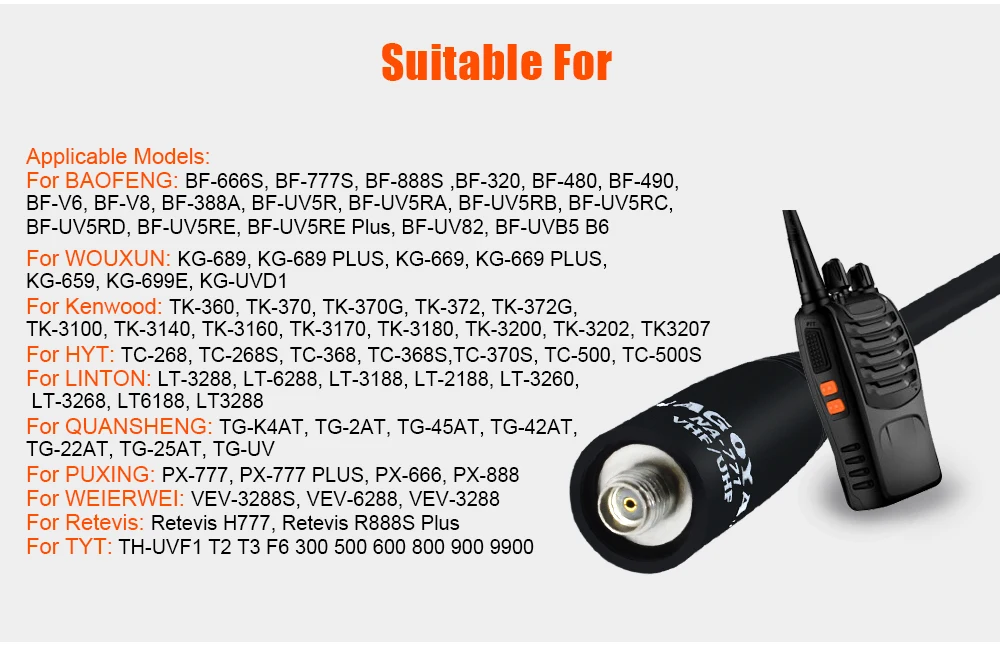 NAGOYA NA-771 SMA-F SMA типа «мама» двухстороннее радио двухдиапазонный VHF/UHF 144/430 МГц антенна для Baofeng UV-5R UV-B5 UV-B6 BF-888S