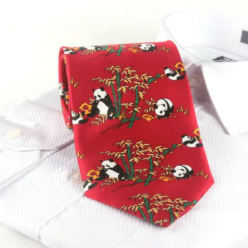 Мужской галстук с животными 8 см китайский элемент пандой 2019 новый модный красный