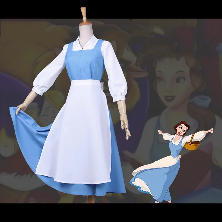 Красота и Beast Belle Blue горничной платье Хэллоуин Косплэй костюм | Тематическая