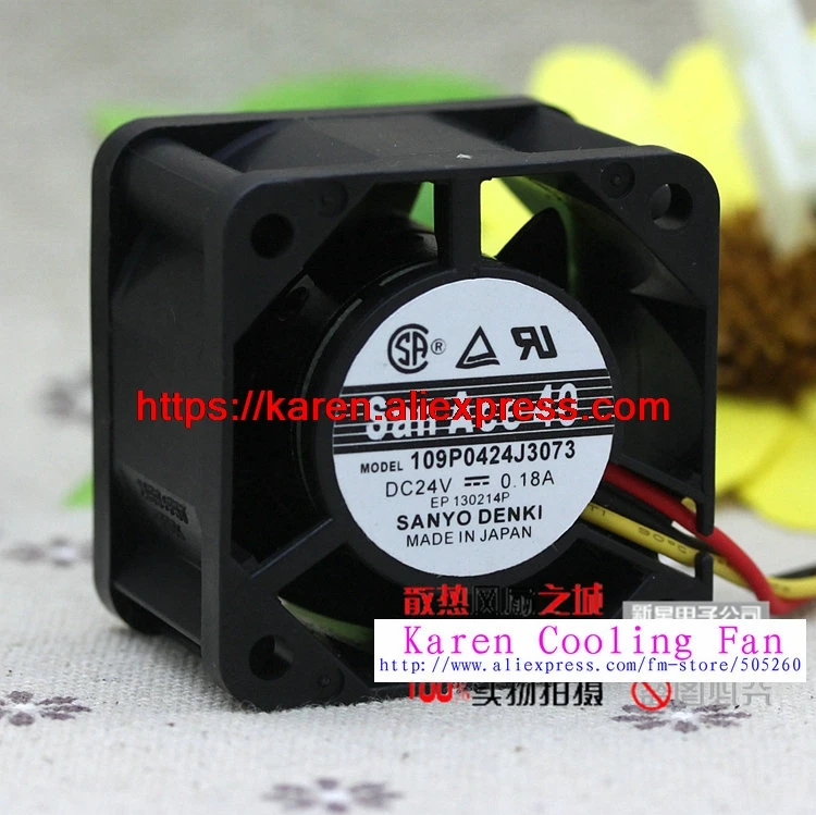 Оригинальный инверторный охлаждающий вентилятор Sanyo 109P0424J3073 40*40*28 мм 24 В 0 18 а 4