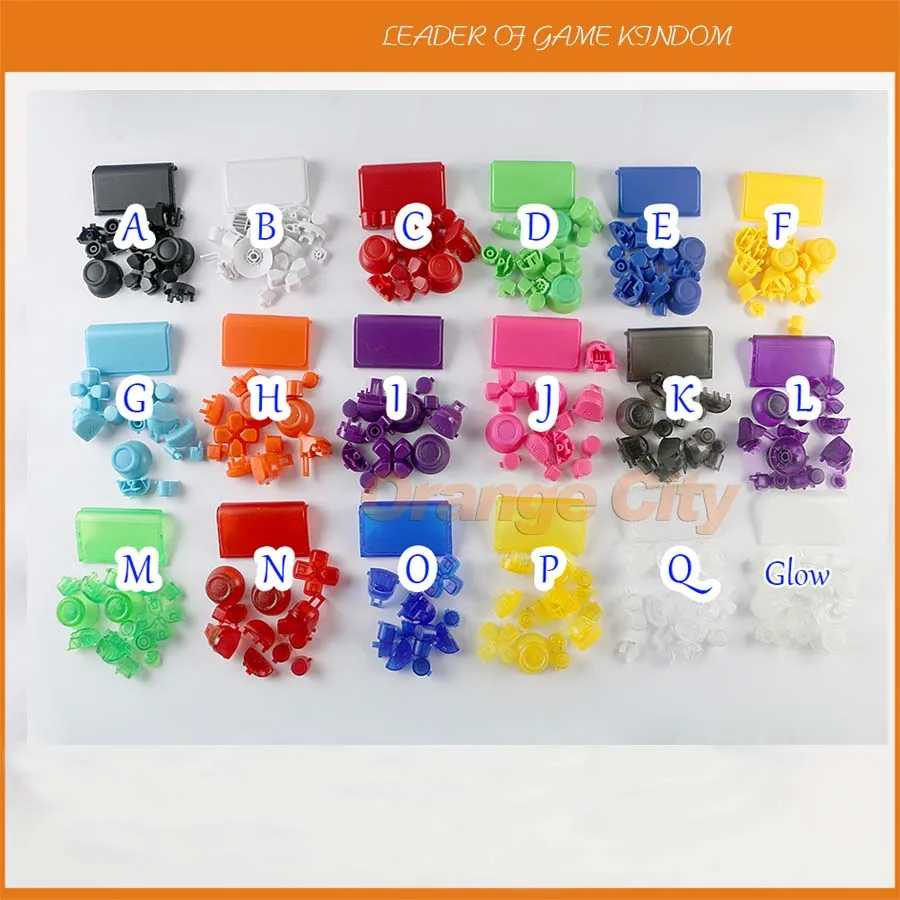 18 цветов полный набор пуговицы колпачок для джойстиков Dpad R1/L1/R2/L2 направлении