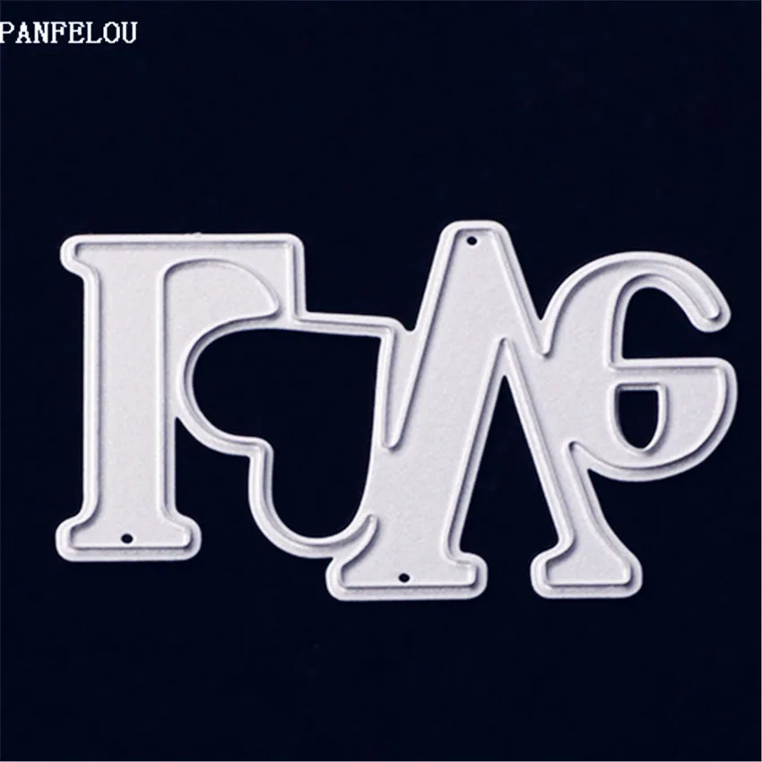 PANFELOU металлические ремесленные Слова Любовь высекальные штампы для