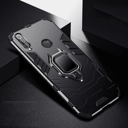 Black Противоударный защитный чехол для Honor 10i 20S Play с держателем, мягкий ТПУ+ PC чехол на заднюю панель huawei Y5 Y6 Y7 Y9 Prime - Цвет: Black
