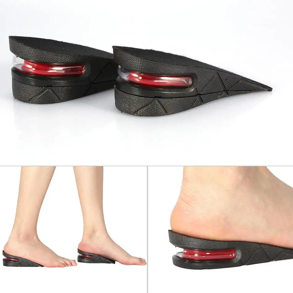 1Pair PVC Men Women Half Lift Height Increase Insoles Foot Pad 5cm Invisible Shoes Heel Taller Pads Shoe Insert | Красота и здоровье