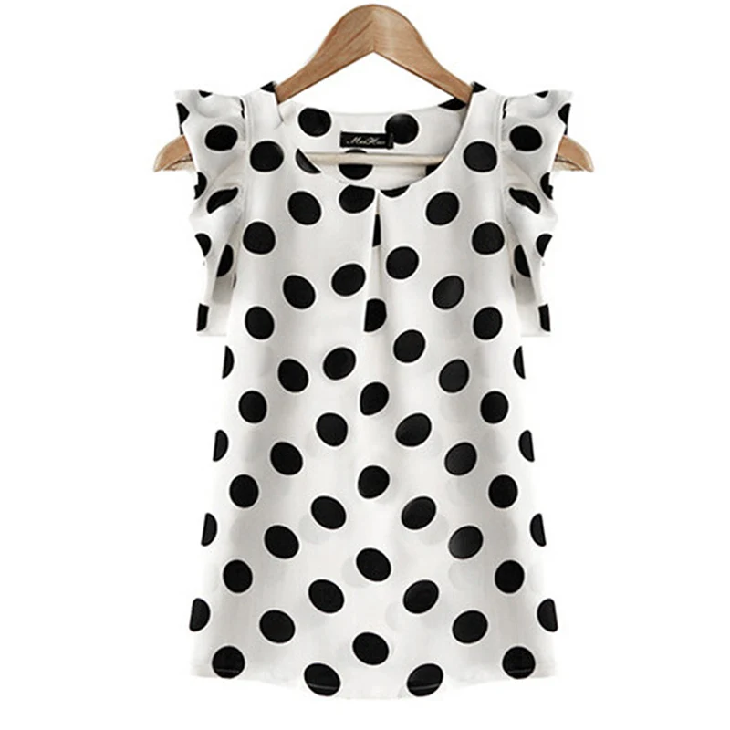 Лидер продаж новинка летняя женская шифоновая блузка с пышным коротким рукавом