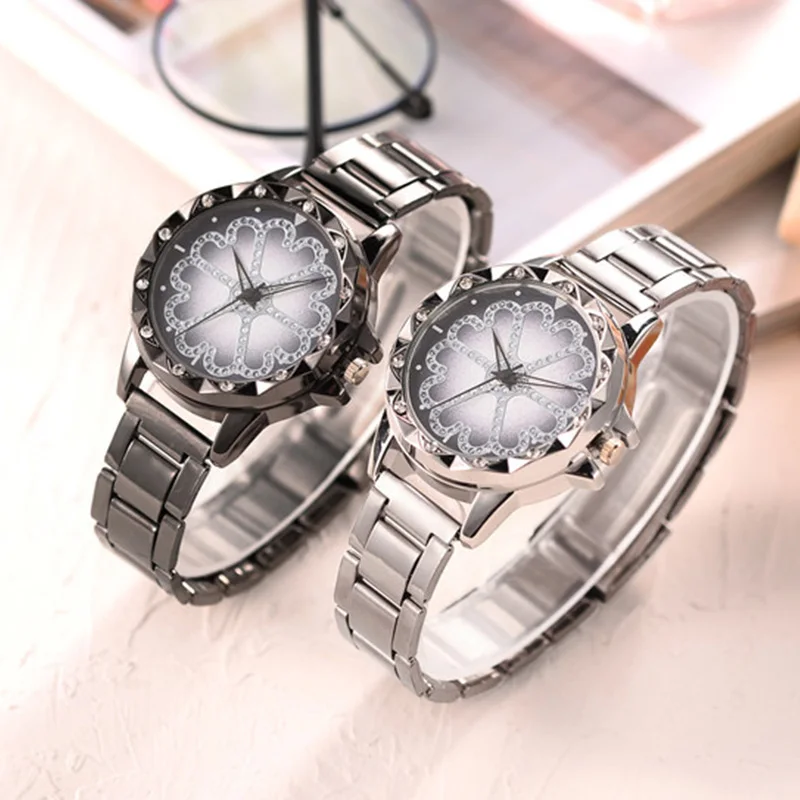 Женские Классические роскошные кварцевые часы из розового золота со