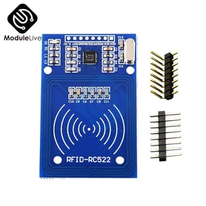 Модуль RFID 13,56 МГц для Arduino MF RC522 RC-522, считыватель, записывающее устройство, модуль карты датчика I2C, интерфейс 2 контакта, 3,3 В постоянного тока