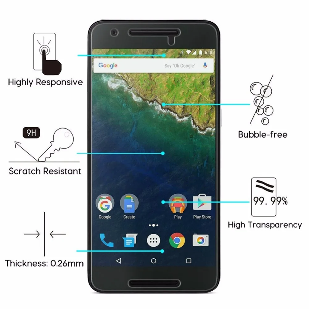 10 шт. Защитная пленка для Huawei Honor 5X 5C 5 7 6 4X 4C 3X 3C 9H 2.5D 0 26 мм|screen protector|premium temperedtempered glass