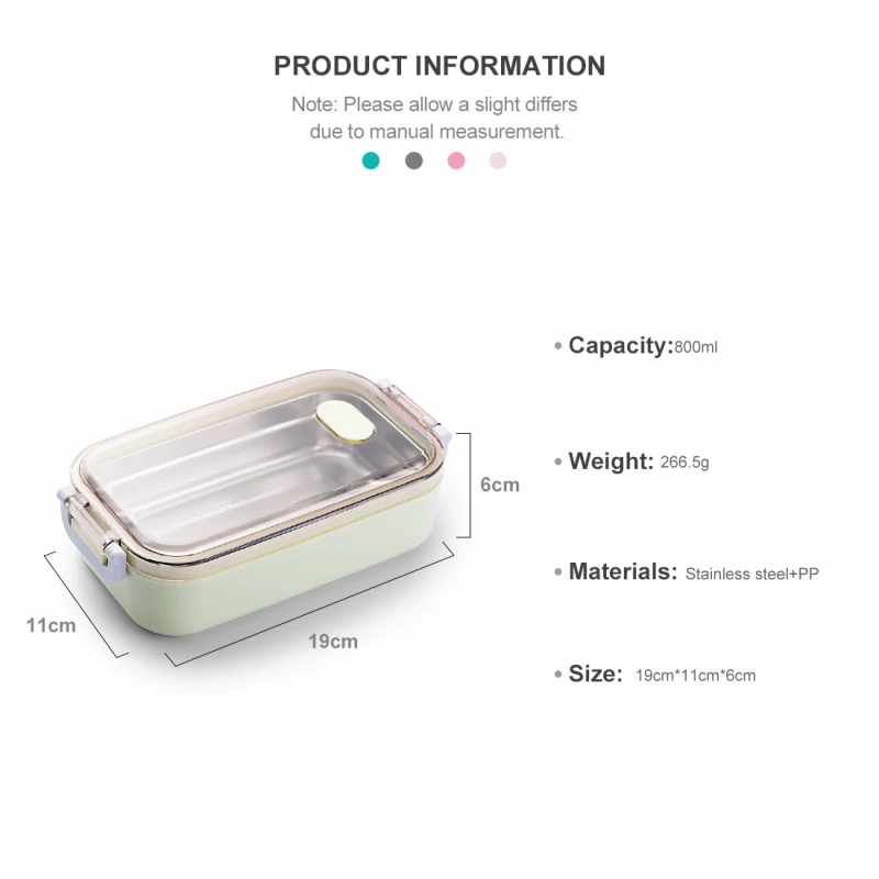 Модный термопищевой контейнер Ланч бокс для детей 700 мл жестяной беспорядка