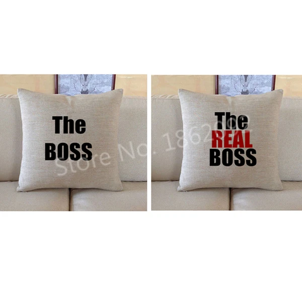 Новинка босс настоящий хозяин Чехлы футболка со смешным буквенным Подушка Чехол