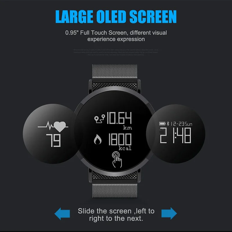 XGODY CV08 Bluetooth Смарт часы фитнес браслет iOS Android подключение Шагомер монитор