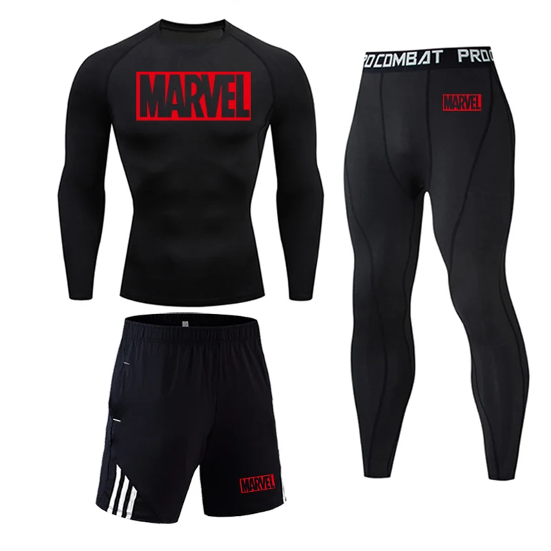 4XL компрессионные для ММА ны спортивный костюм для мужчин s спортивный костюм для бега Rashgard комплект для бега Мужская спортивная одежда мужские Фитнес Тренировочные утягивающие