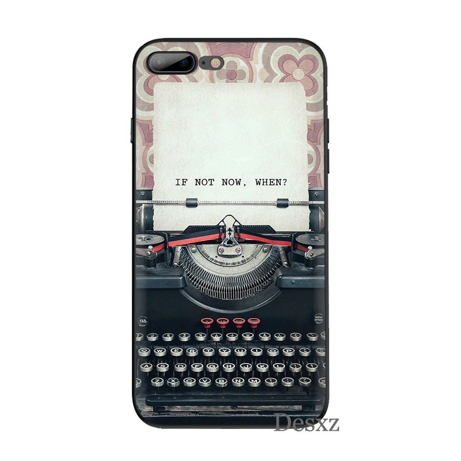 ТПУ чехол для телефона Стенд Ретро камера пишущая машинка Iphone 5 5S SE 6 6s 7 8 Plus X XR XS Max