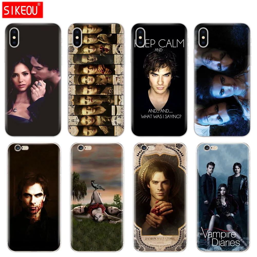 Silicon Cover Phone Case For Iphone 6 X 8 7 6s 5 5s SE 2020 Plus 10 XR XS 11 Pro Max the Vampire Diaries | Мобильные телефоны и