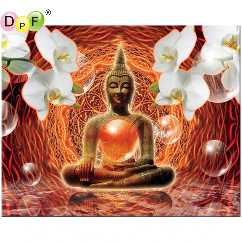 

DPF 5D DIY full square diamond painting cross stitch Buddha statue bubble diamond embroidery mosaic decoration gift