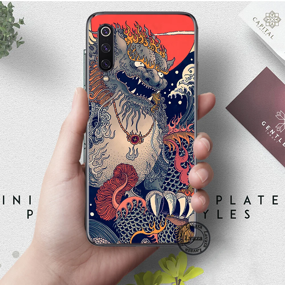 Японский стиль Японский силикон чехол для Xiaomi Mi 5X6 6X8 9 SE 9T Pro CC9E CC9 A3 F1 A1 A2 Lite MAX 3 - Цвет: 4