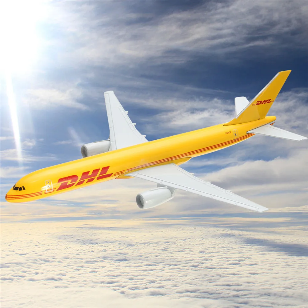 B757 DHL Kargo 16 см металлическая модель самолета Модель самолета строительные наборы игрушки для детей