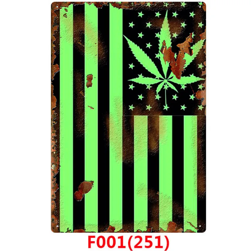 California Weed Retro Metal Tin Signs Poster Marijuana Vintage Tinplate Poster Bar Cafe Wall Decoration Poster 20*30cm