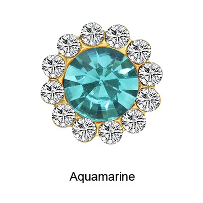 Aquamarine Блестящие хрустальные стразы для шитья одежды, платья, Цветочные Свободные декоративные стразы, хрустальные пряжки, стеклянные стразы с когтями - Цвет: Aquamarine